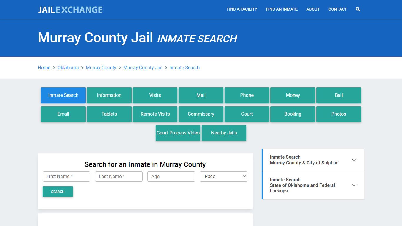 Murray County Jail, OK Inmate Search: Roster & Mugshots