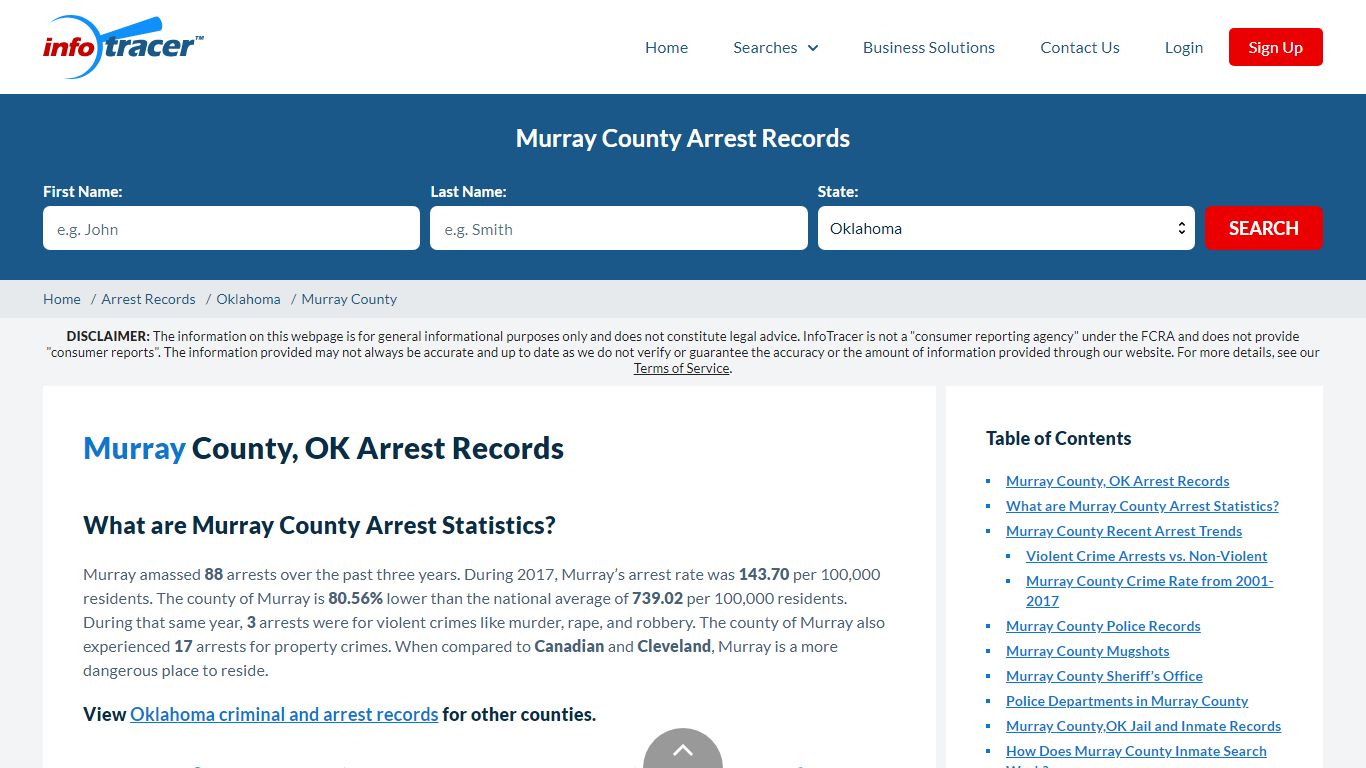 Murray County, OK Arrests, Mugshots & Jail Records - InfoTracer